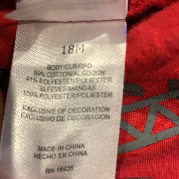 Nannette Kids Matching Hoodie and Sweatpants Set in Gray/Red Size 18M - Picture 5 of 9